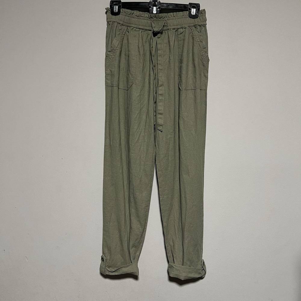 Sincerely Jules Women's Small Boho Convertible Pant Elastic Ruffle Waist NWT - Picture 1 of 7